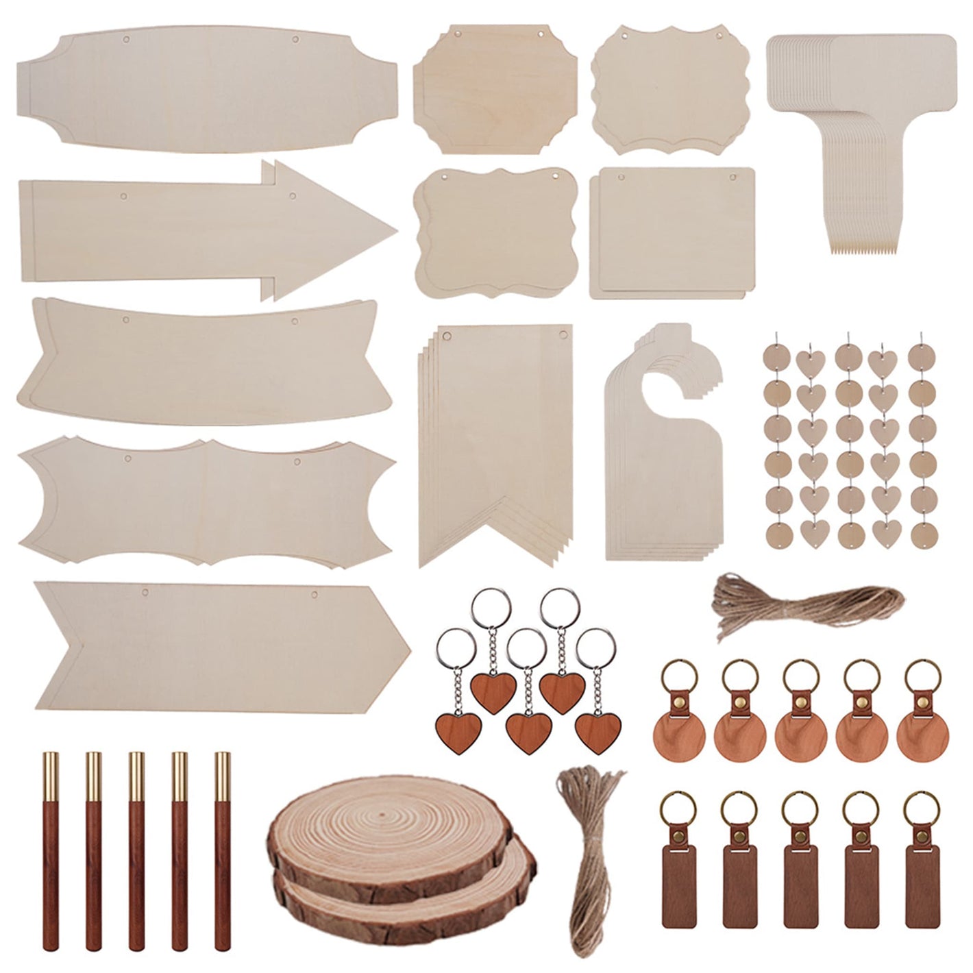 Holzmaterialien-Kit Materialpaket (190 Stk)
