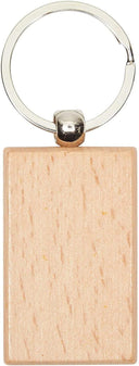 Blank Rectangular Wooden Keychain
