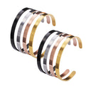 Stainless Steel Cuff Bracelets (8 pcs)