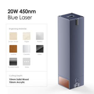 20W 450nm Blau-Diodenlasermodul Gravierbare Materialien