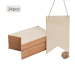 Blanko Wimpelschilder aus Holz, 24 Stk