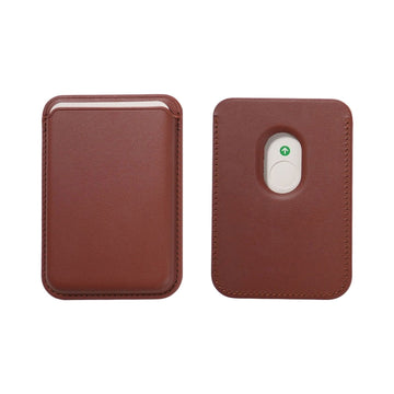 Magnetisches Leder-Kartenhalter für iPhone, 2 Stk, Ockerrot