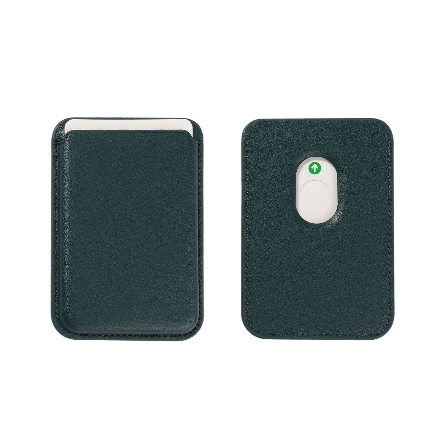 Magnetisches Leder-Kartenhalter für iPhone, 2 Stk, Kieferngrün