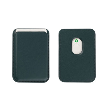 Magnetisches Leder-Kartenhalter für iPhone, 2 Stk, Kieferngrün