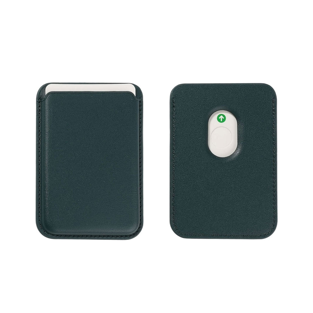 Magnetisches Leder-Kartenhalter für iPhone, 2 Stk, Kieferngrün
