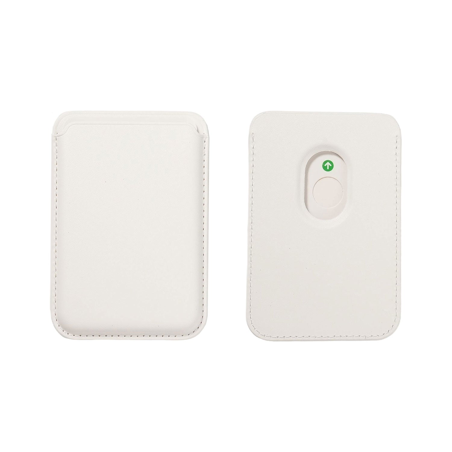 Magnetisches Leder-Kartenhalter für iPhone, 2 Stk, Weiß