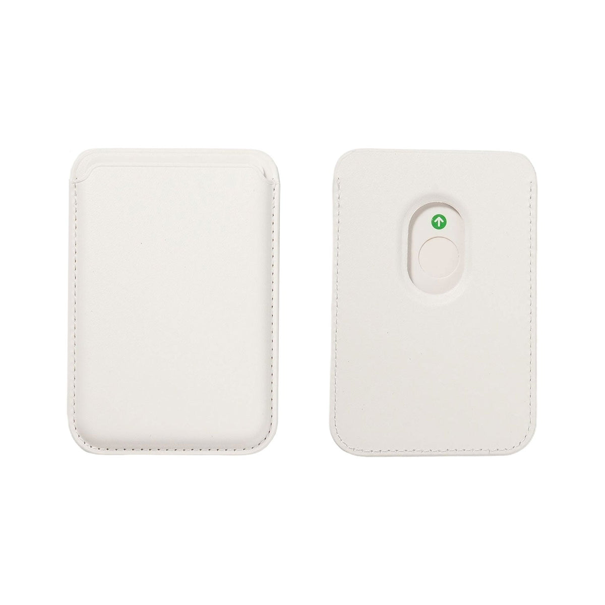 Magnetisches Leder-Kartenhalter für iPhone, 2 Stk, Weiß