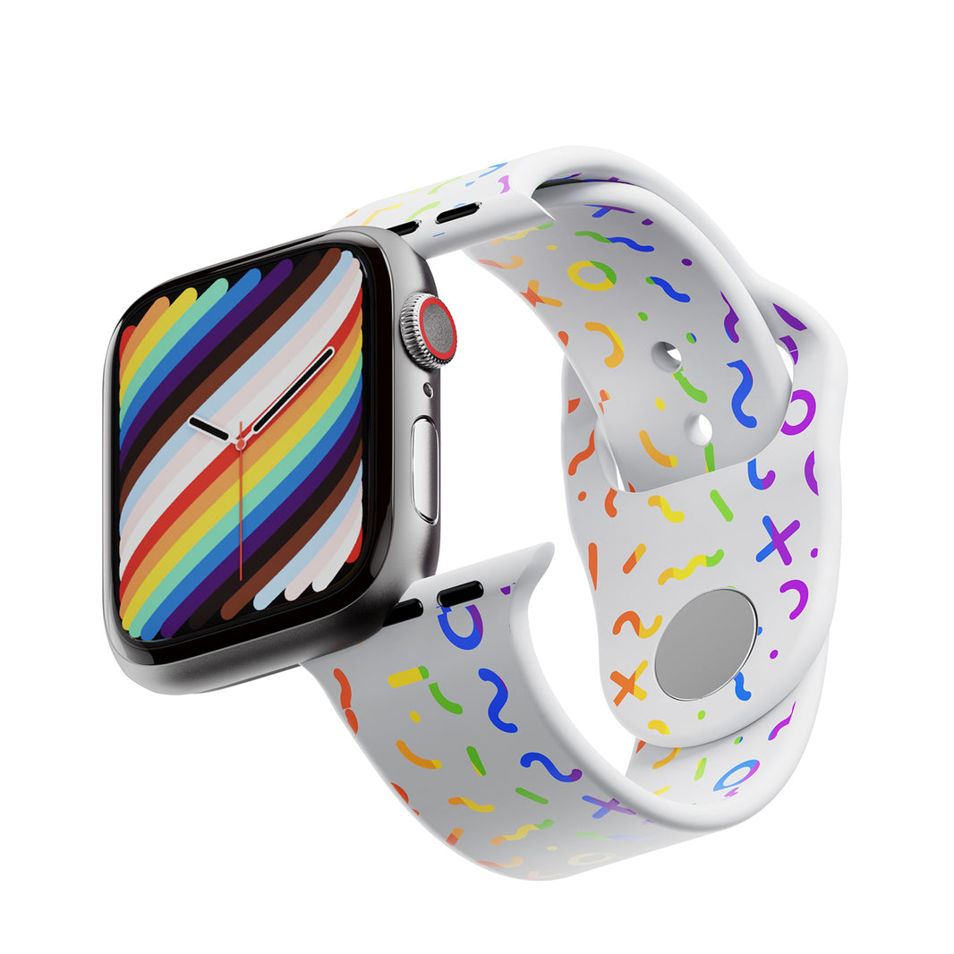 Farbige Gravuren auf dem Apple Watch Silikonarmband