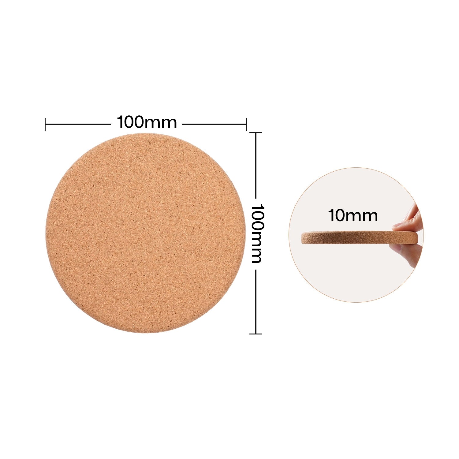 Abmessungen: 100 x 100 x 10 mm