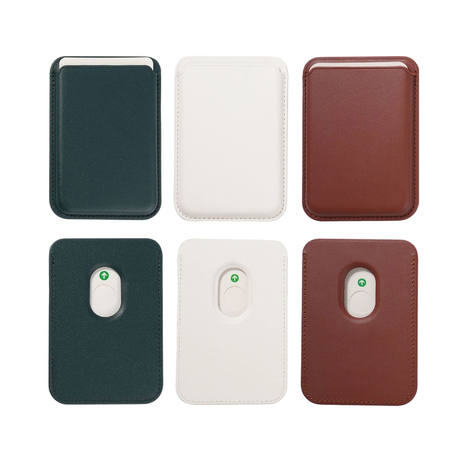 Magnetisches Leder-Kartenhalter für iPhone in drei Farben