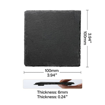 Abmessungen: 100 x 100 x 6 mm