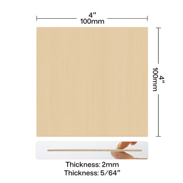 Abmessungen: 100 x 100 x 2mm