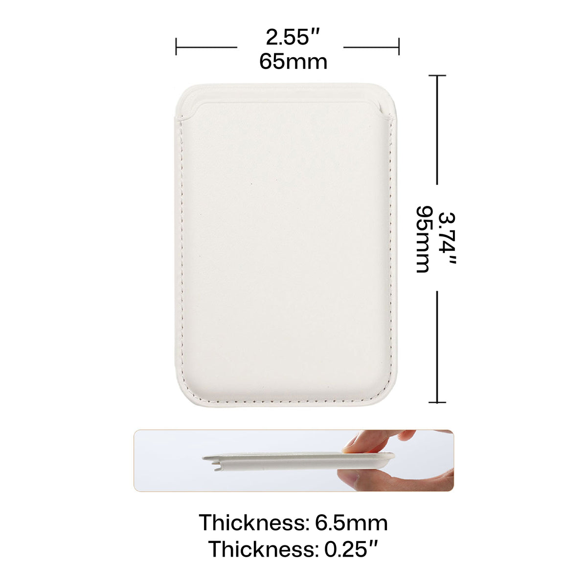 Abmessungen: 95 x 65 x 6,5 mm
