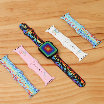Farbige Gravuren auf den Apple Watch Silikonarmbändern