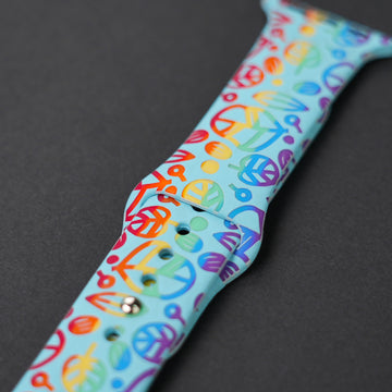 Farbige Gravuren auf dem Apple Watch Silikonarmband