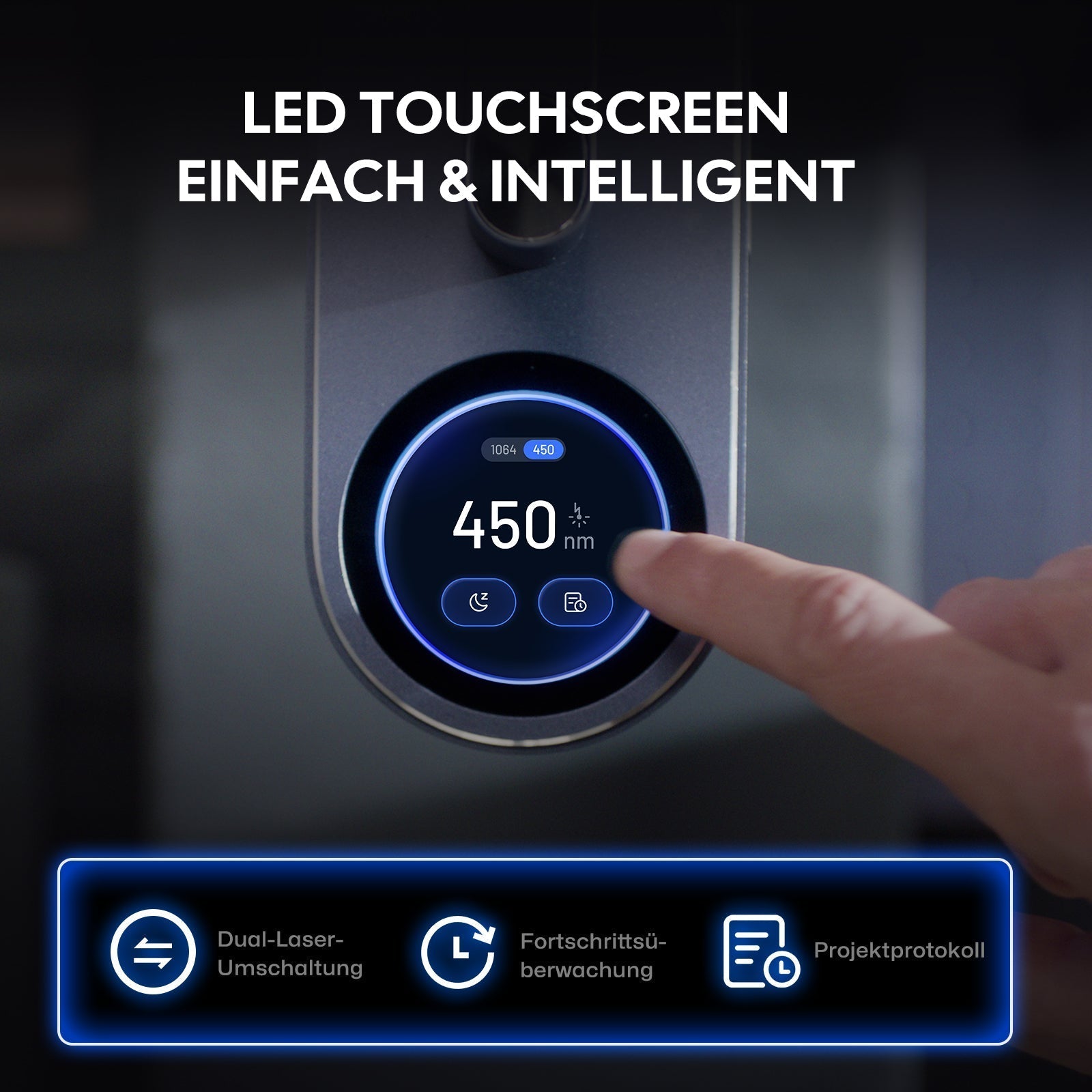 Smart LED Touchscreen, einfache Bedienung