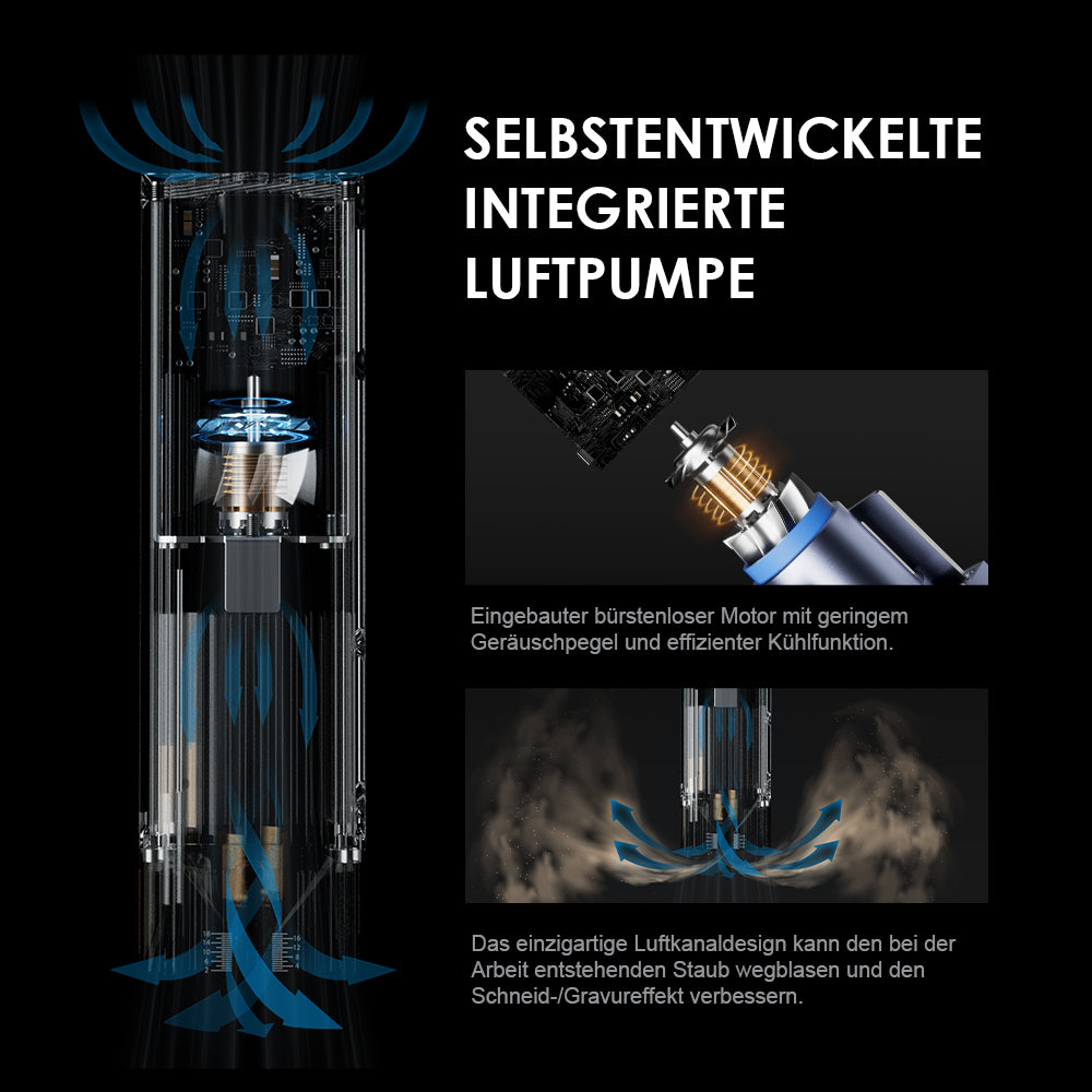 LaserPecker LX1 mit intergrierter Luftpumpe