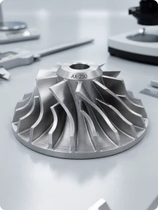 Metalllaufrad mit eingravierten Modellinformationen