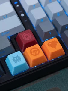 PETG-Keycaps mit individuell gravierten Icons