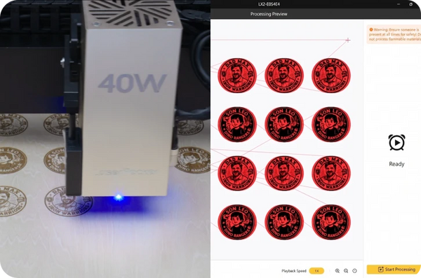 Benutzerfreundliche Lasergravur-Software mit intuitiver Pfaderstellung für 3D-Druck-Hobbyanwender