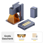 LaserPecker LP2 Deluxe Bundle – Lasergravierer mit vielseitiger elektrischer Walze und PowerPack Plus, gratis Schutzbrille im Wert von 49,99 € und Materialpaket mit 2 Stück.