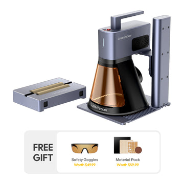 LaserPecker LP2 Plus Lasergravierer, vielseitiges elektrisches Rotationsmodul und Gratis Geschenk.