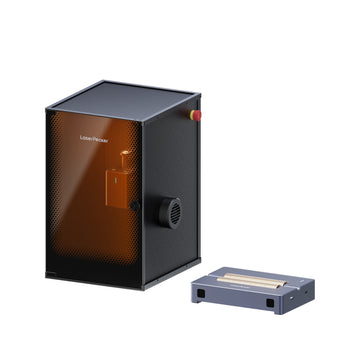 LaserPecker LP2 Safeguard Suite Bundle – LP2 Lasergravierer mit Sicherheitsgehäuse und vielseitiger elektrischer Walze für Zylindergravur.
