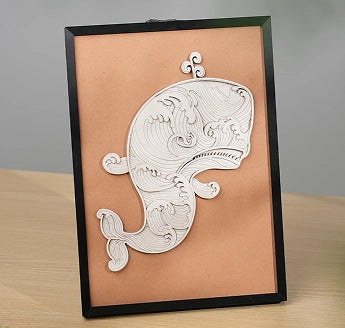 Multi-layer cardstock wall decor laser cut by LaserPecker LP4.