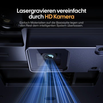 LaserPecker LP5 Safeguard – Lasergravieren vereinfacht durch HD Kamera: Materialien auf die Basislatte legen, den Rest erledigt das intelligente System.