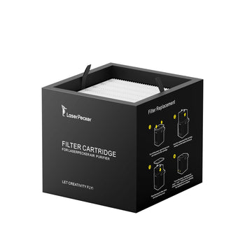 LaserPecker Luftreiniger Filterset – 2 komplette Filtereinheiten als direkter Ersatz für den Originalfilter, passend für LP-Serie, für weiterhin rauchfreie Lasergravur.