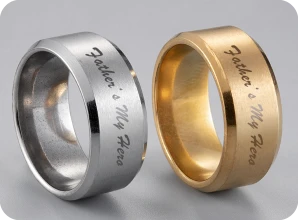 LP2 Plus mit Drehvorrichtung graviert Ringe für individuelle Markierungen.