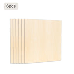 6-piece basswood plywood sheet set 300x300x3mm for laser engraving and cutting.