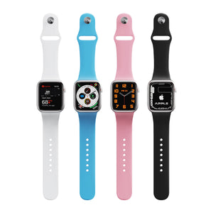 Apple Watch Silikonarmbänder mit Regenbogen-Füllung