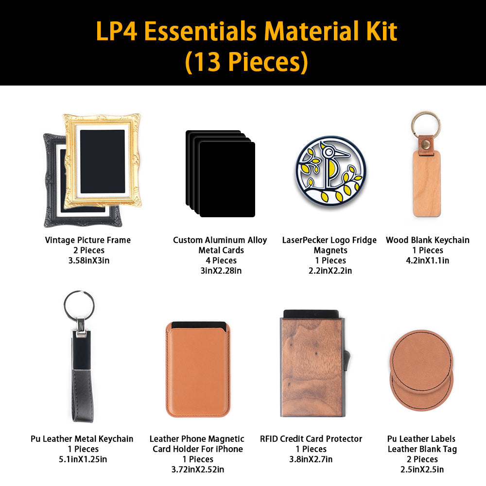 LaserPecker Material-Kit (13 Stk) Lieferumfang