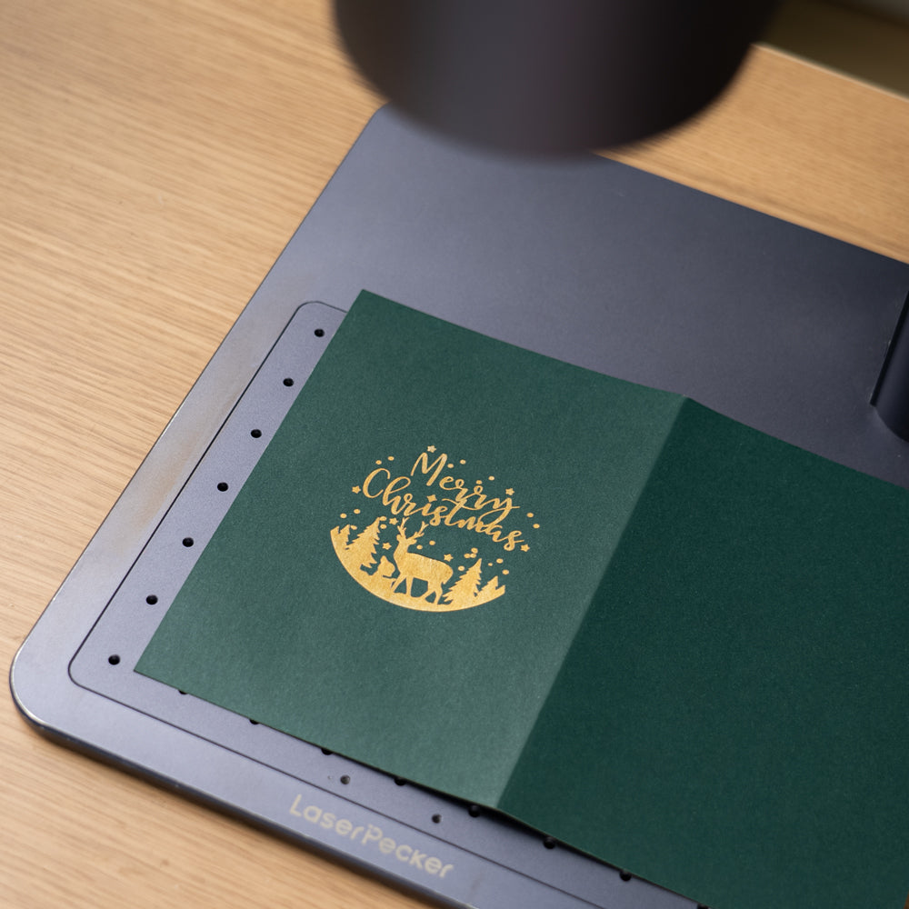 Die Grußkarte mit LP4 gravieren
