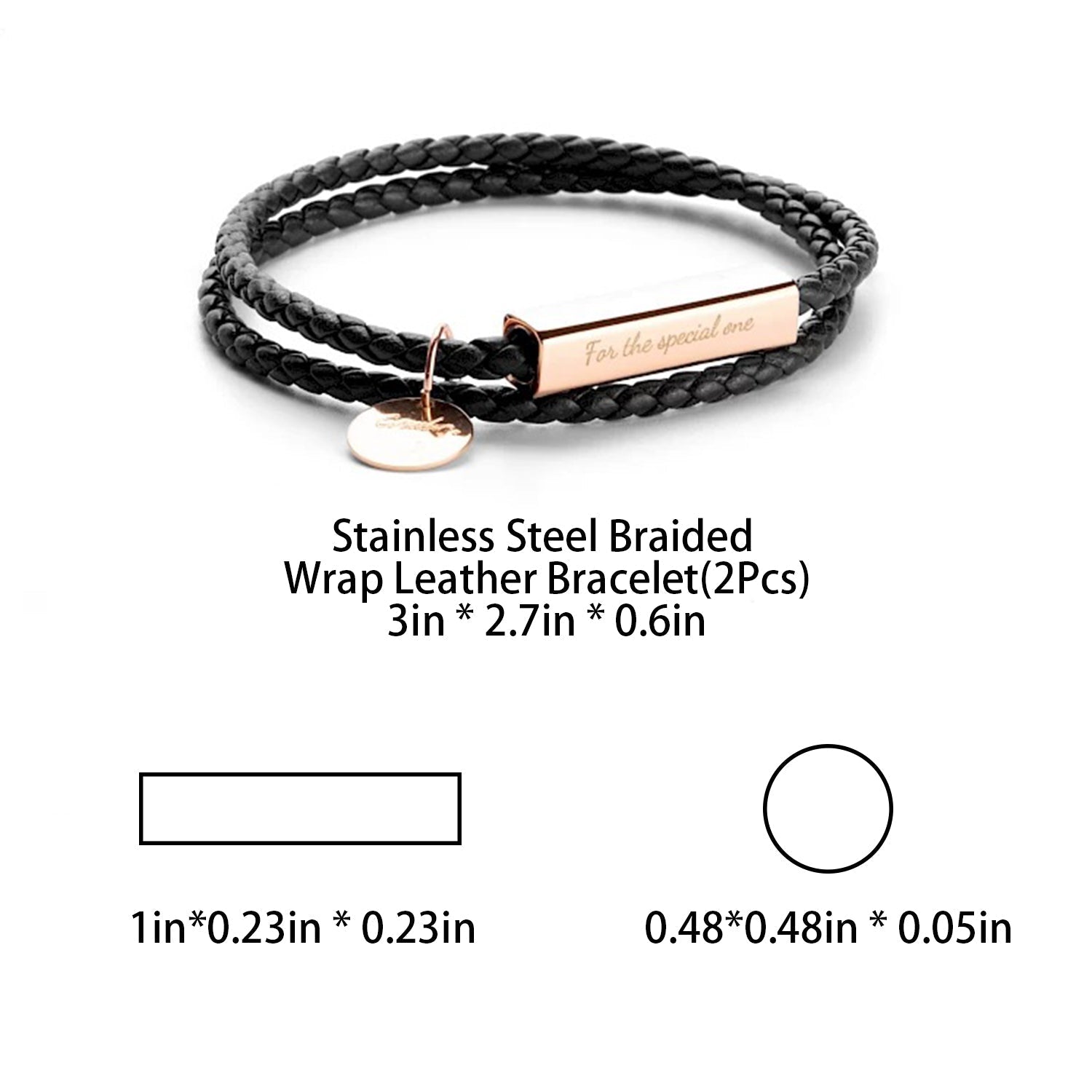 Geflochtenes Lederarmband Abmessungen