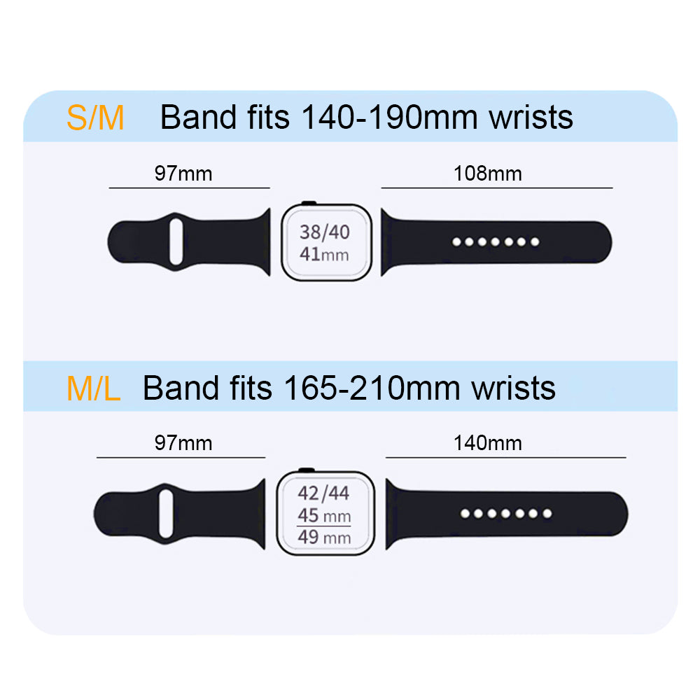 Silikonarmbänder Abmessungen