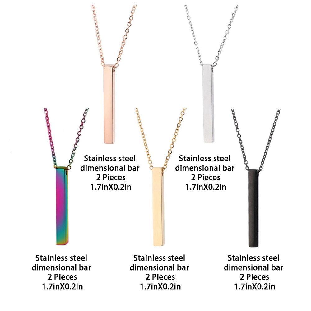 Halskette mit Edelstahl-Stabanhänger (10 Stk) - LaserPecker Deutschland Offiziell