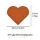 Herzförmiges Leder-Lesezeichen (8 Stk) - LaserPecker Deutschland Offiziell