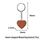 Herzförmiger Holz-Schlüsselanhänger (5 Stk) - LaserPecker Deutschland Offiziell