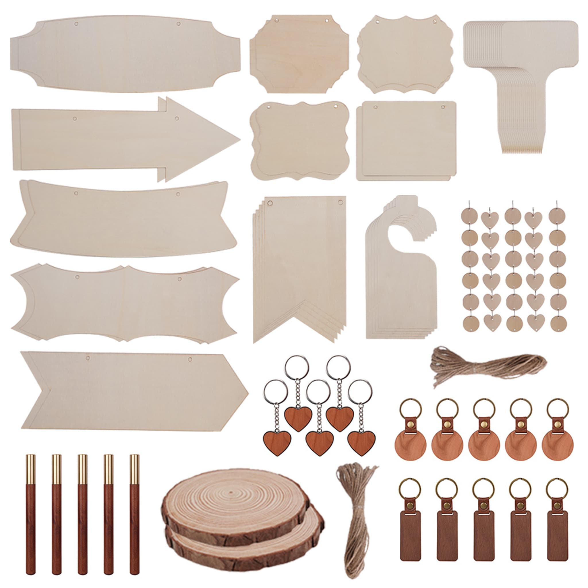 Holzmaterialien-Kit Materialpaket (190 Stk)