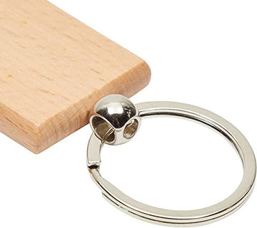 Holz-Schlüsselanhänger mit Metallring
