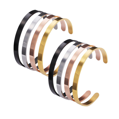 Edelstahl-Armband, Offen (8 Stk)