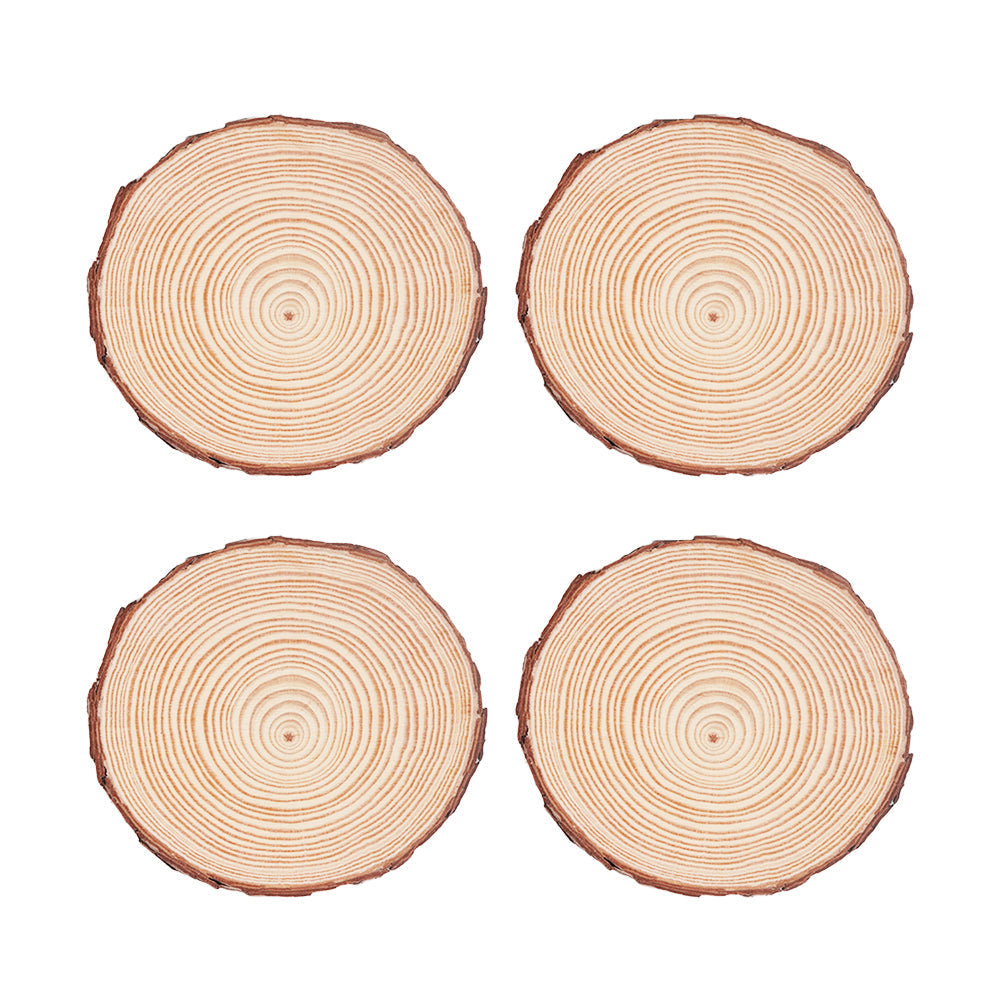 Holz Untersetzer Holzscheibe Rund (4 Stk)