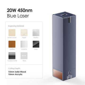 20W 450nm Blau-Diodenlasermodul Gravierbare Materialien